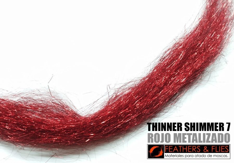 material atado moscas thinner shimmer 7´´ feathers n flies