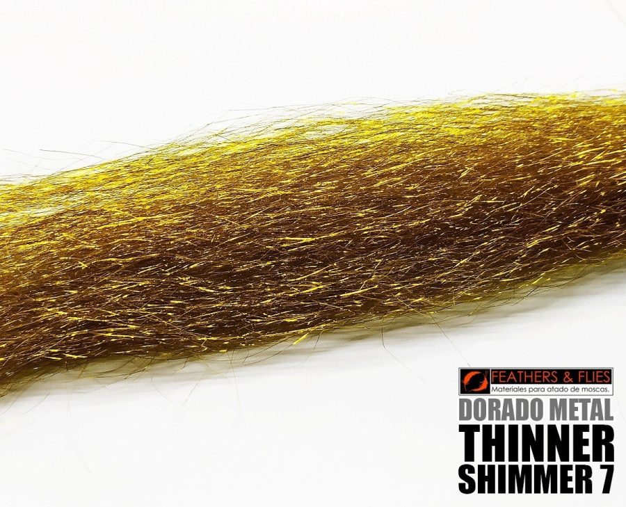 material atado moscas thinner shimmer 7´´ feathers n flies