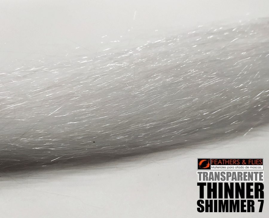 material atado moscas thinner shimmer 7´´ feathers n flies